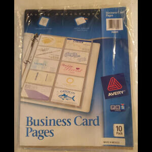 Business Card Pages 10 pack Avery 76009 NEW Sealed Package
